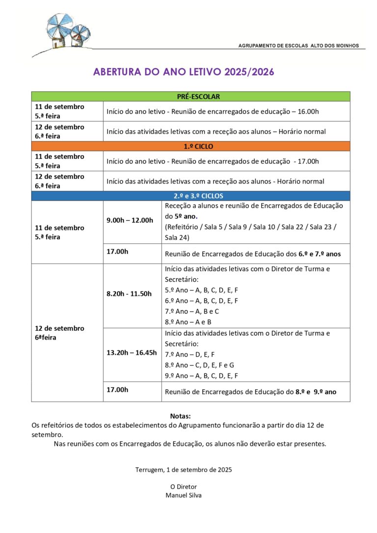 Abertura do ano Letivo